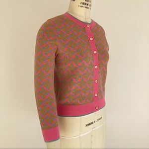 NWOT KATE SPADE Spade Flower Cotton Cardigan Lurex